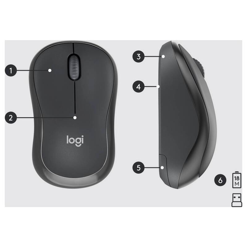 LOGITECH Silent Wireless Combo + mysz MK295 Keyboard Standart Tastatur Maus USB - 5099206092433