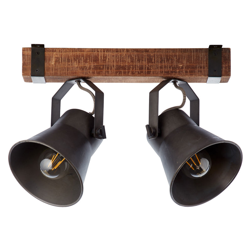 Brilliant Deckenstrahler Plow LED Strahler Lampe dimmbar schwarz holz dunkel - 4004353356247