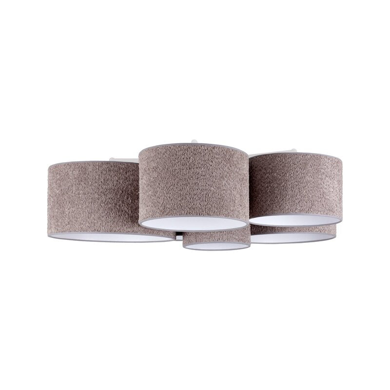 Boucle Deckenleuchte Lampe Hauptbeleuchtung sechs Schirme grau Wohnraum - 5905317600651