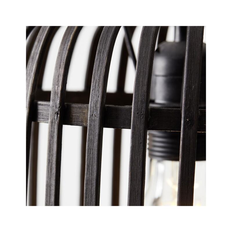 Brilliant Pendelleuchte Hängeleuchte Woodrow LED Lampe dimmbar schwarz 3-flammig - 4004353377082