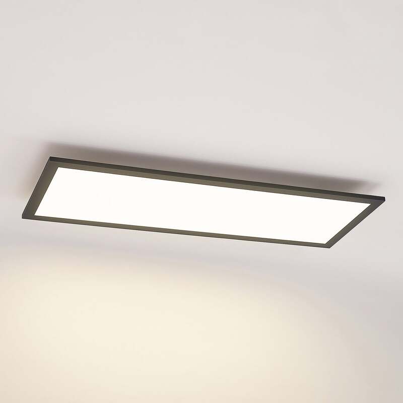 Lindby Deckenleuchte Nelios LED Lampe Leuchte dimmbar schwarz 80x30cm 4000K - 4251911738490