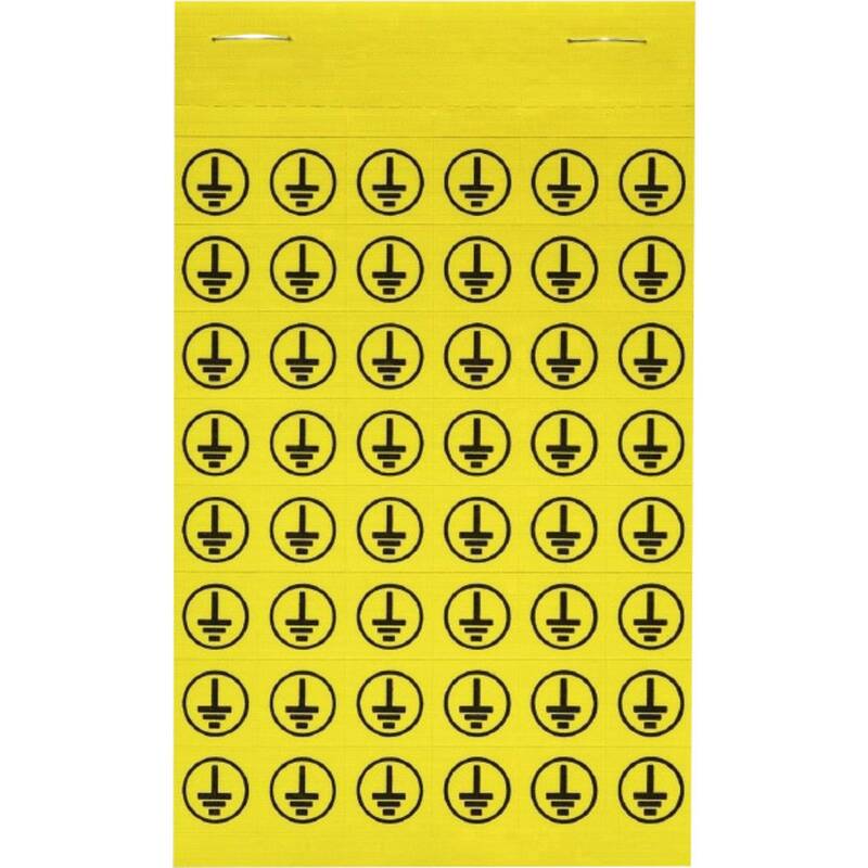 Weidmüller Kabeletikett Gerätemarkierung Symbolpack 480 Etiketten Gelb 1 Stück - 4008190490263