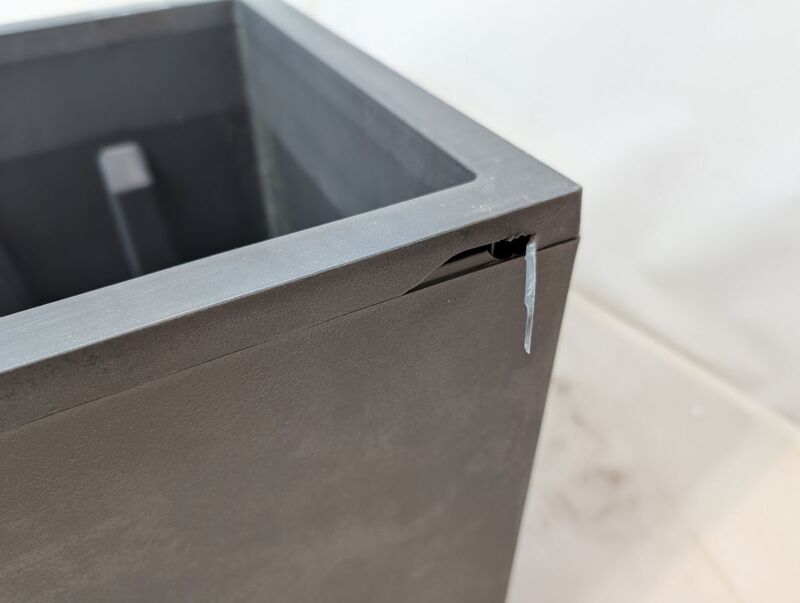 Deroma Pflanzkasten Hochbeet Millennium 39x99,3cm Anthrazit mit 8 Rädern - 0191942097446