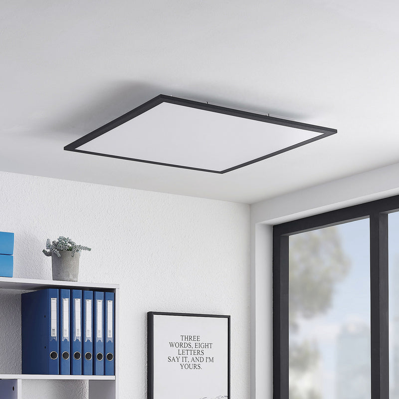 Lindby LED Deckenlampe Deckenleuchte Nelios Lampe Leuchte schwarz 62x62cm - 4251911738513