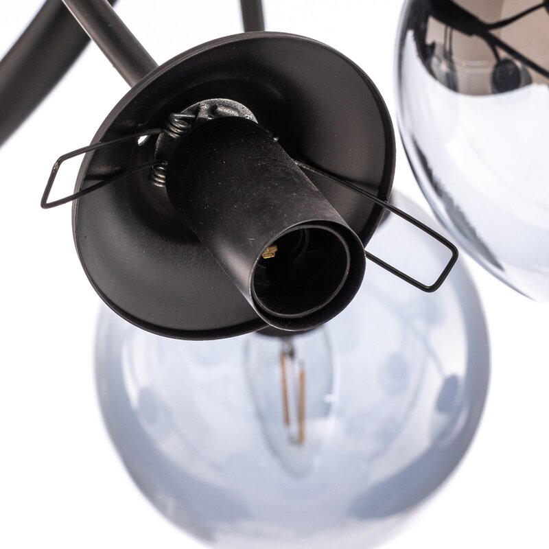 Avonni Deckenleuchte AV-4286-12-BSY mit Rauchglaskugeln Deckenlampe Lampe Spot - 8698957178488