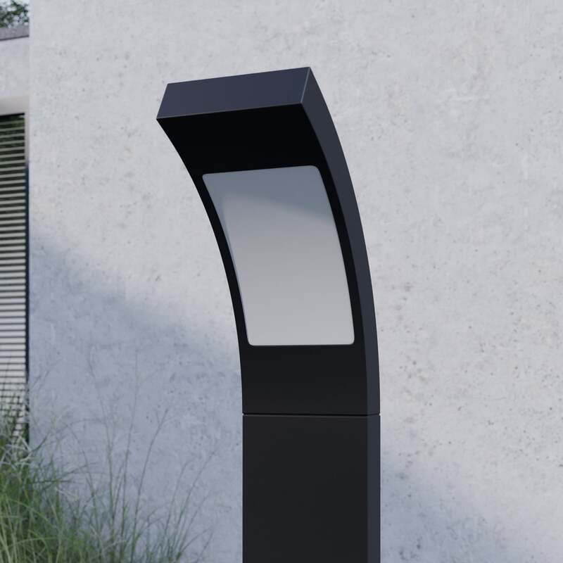 Lucande Wegelampe Außenleuchte LED Gartenleuchte grafitgrau Aluminium IP54 - 4251096538458