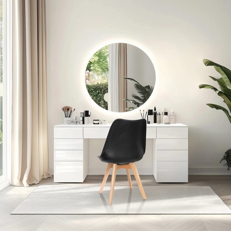 hjh OFFICE Besucherstuhl Schalenstuhl SCANDI Kunststoff schwarz 4er Pack Möbel - 4064323007159