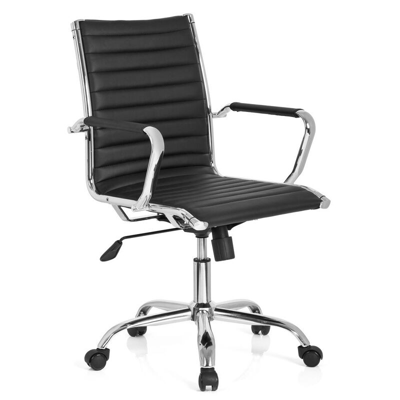 hjh OFFICE  VEMONA 10 Profi Chefsessel Schwarz Drehstuhl Bürostuhl Arbeitsstuhl - 4260354054012