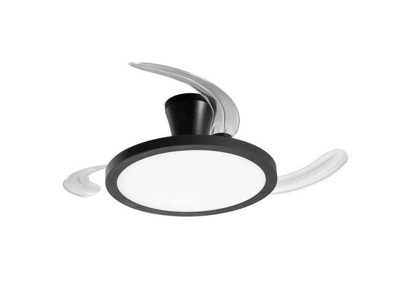 Intec Plafoniera Ventilator CCT dimmbar RGB Condor 46W 4050lm 24x49cm schwarz - 8031414929641