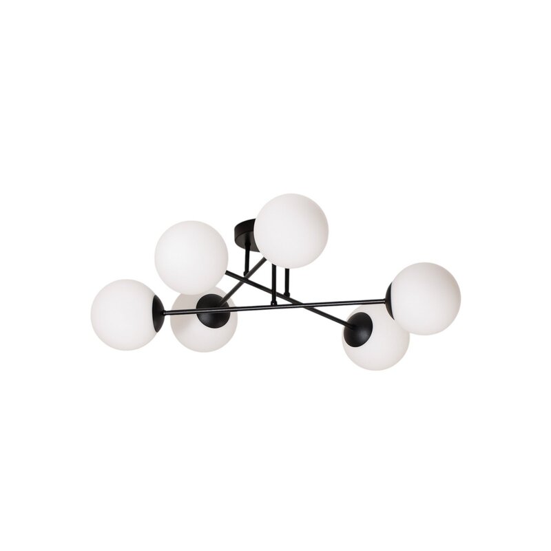 Euluna Deckenleuchte Glassy schwarz/opal Deckenlampe Lampe Licht Leuchte Spot497 - 4251911783575