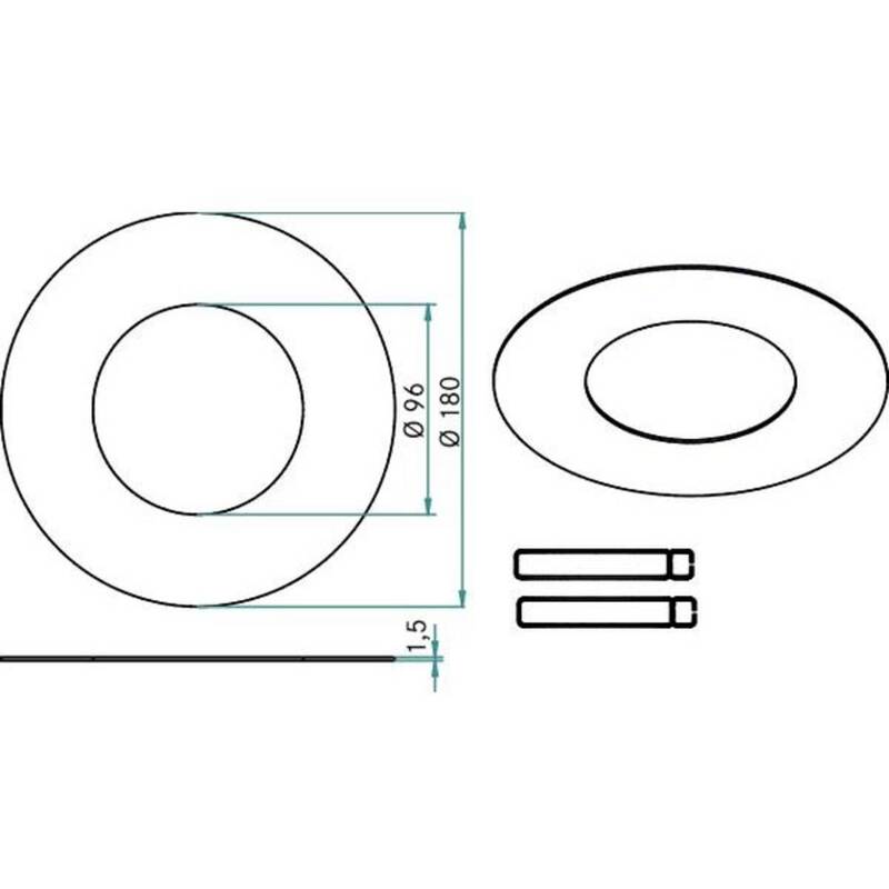 Brumberg Reduzierring Einbaustrahler Ø180mm Aluminium weiß inkl. Licht Lampe - 4251433925194