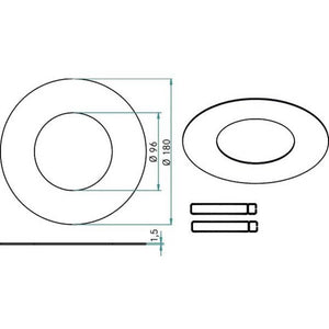 B-Ware Brumberg Reduzierring Einbaustrahler Ø180mm Aluminium weiß inkl. Licht Lampe