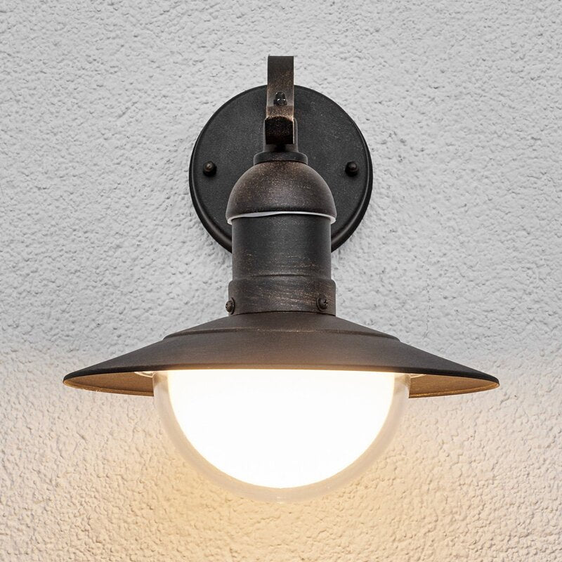 Lindby Außenwandleuchte Wandleuchte Clea LED Gartenlampe Kupfer 24cm IP44 - 4251096502633