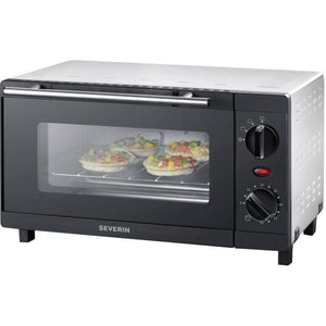 B-Ware Severin Minibackofen 9l Heizgerät mit Timerfunktion 800W Edelstahl kompakt 200°C