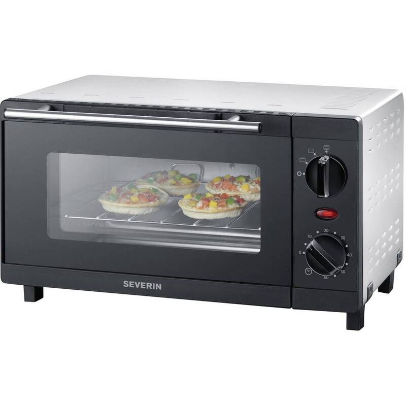 Severin Minibackofen 9l Heizgerät mit Timerfunktion 800W Edelstahl kompakt 200°C - 4008146008955