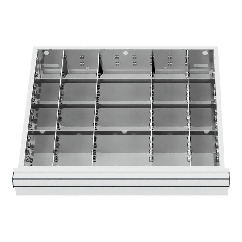 STIER Schubladeneinteilung Werkzeugaufbewahrung BLH 100/125mm 20 Fächer - 4251709609490