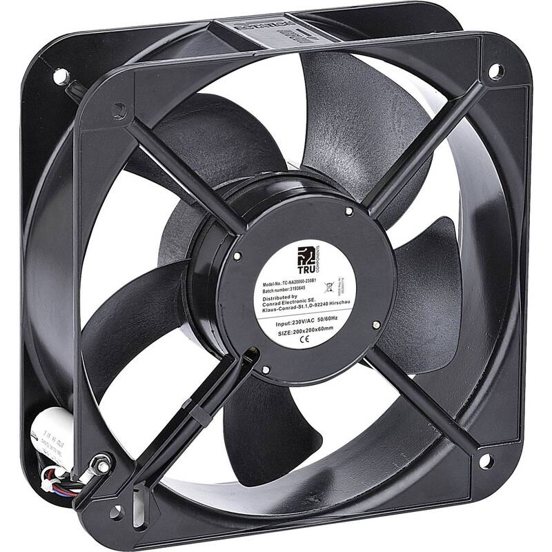 TRU COMPONENTS TC-NA20060 Axiallüfter 50.5W 890m³/h 230V 69dB 200x200x60mm - 4064161327433