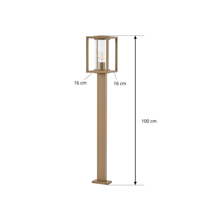 Lucande Wegeleuchte Ferda LED Gartenleuchte Pollerleuchte dimmbar braun 100cm - 4255830907012