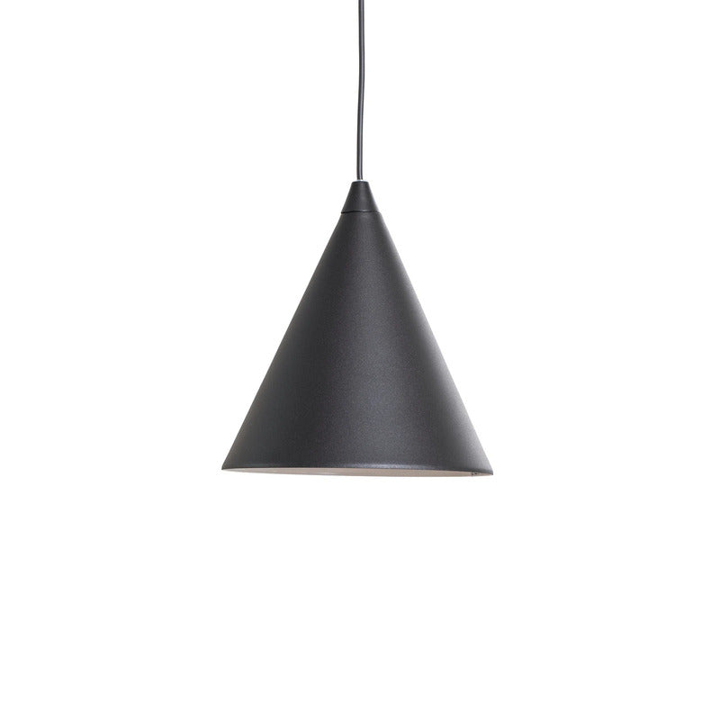 Hängeleuchte Pendelleuchte Form Deckenlampe Metall Kegel Form E27 Ø24cm schwarz - 5904798657277