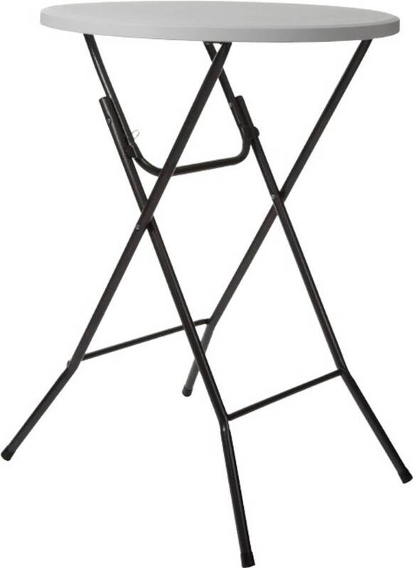 Perel Stehtisch Campingmöbel Partytisch Gartentisch Weiß bis 80 kg 14 STÜCK - 5410329704230