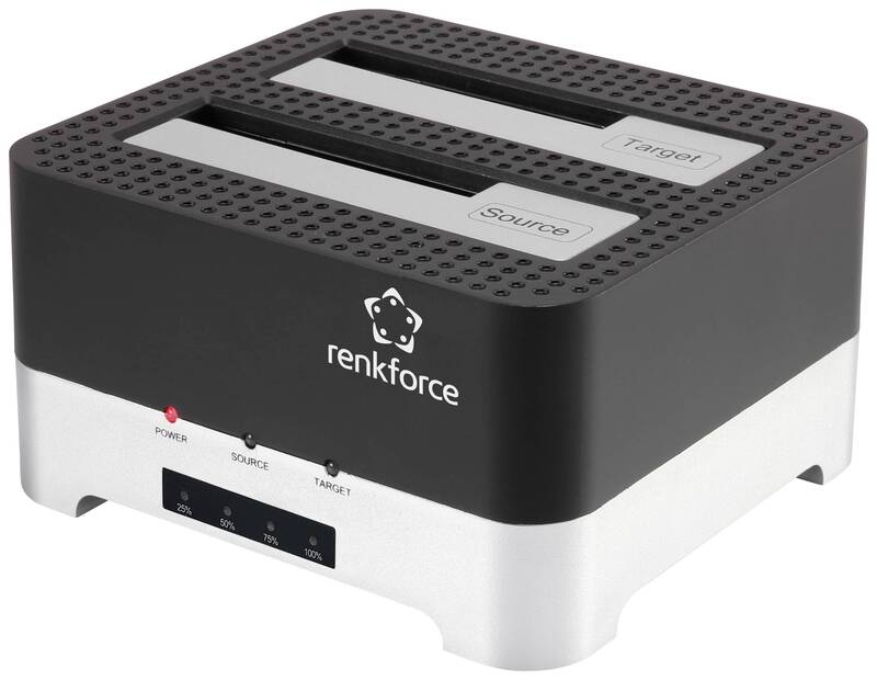Renkforce RF-DOCKING-02 SATA USB 3.2 Gen 1 (USB 3.0) Festplatten-Kopierstation Mit Clone-Funktion (RF-5047512) - 4064161207230