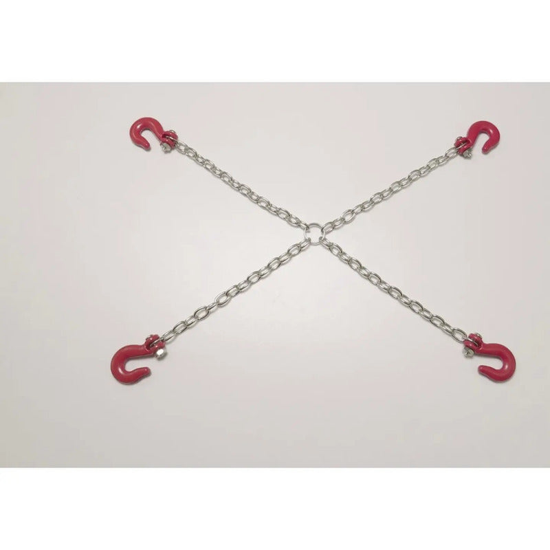 Thicon Models 20122 Anschlagkette Kette mit 4 Metallhaken rot 1 Stück robust - 4260432977936