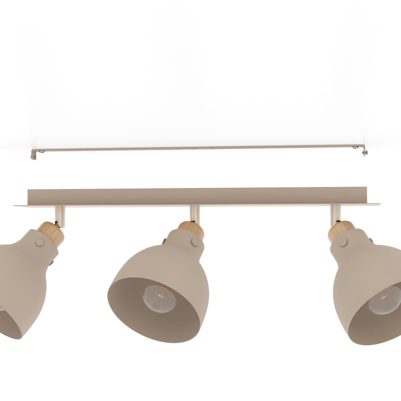 Eglo Deckenleuchte Lampe Arrecife LED dimmbar 3-flammig sand braun 74,5x14,5cm - 9008606262045