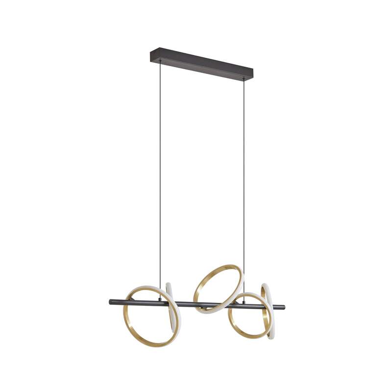 Lucande LED Hängeleuchte Madu Hängelampe Leuchte LED schwarz Metall 92,5 cm lang - 4251911778847