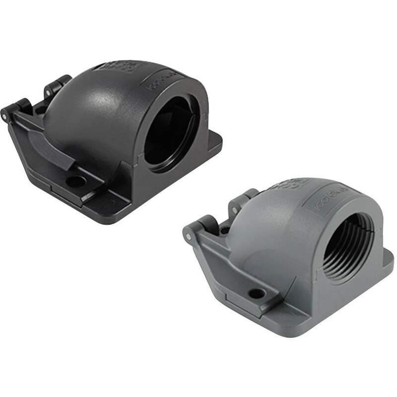 Icotek Kabeldurchführung gewinkelt Grau 1 St IP54 M25 67x63x41mm Flanschwinkel - 4251269317163