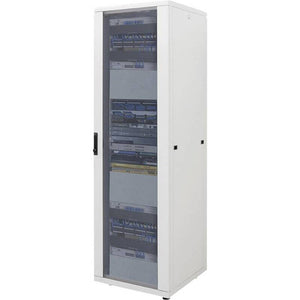 B-Ware Intellinet Netzwerkschrank Rack Serverschrank Lichtgrau 42HE Montiert 19 Zoll