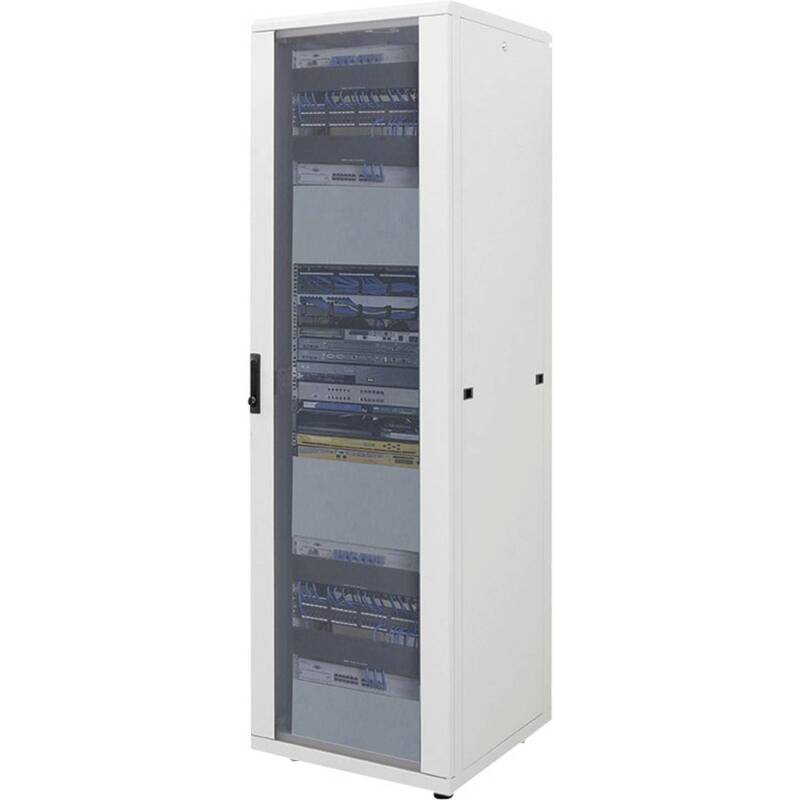 Intellinet Netzwerkschrank Rack Serverschrank Lichtgrau 42HE Montiert 19 Zoll - 0766623713436