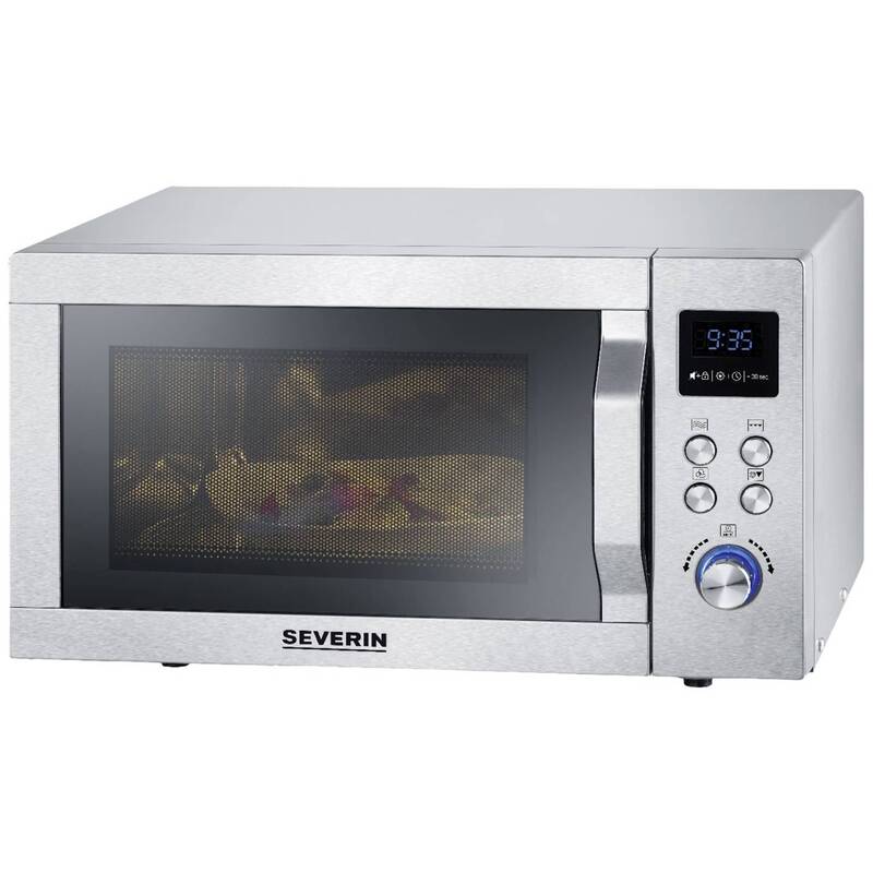 Severin Mikrowelle Edelstahl MW 7774 Grillfunktion Pizzafunktion Heißluft 25l - 4008146041273