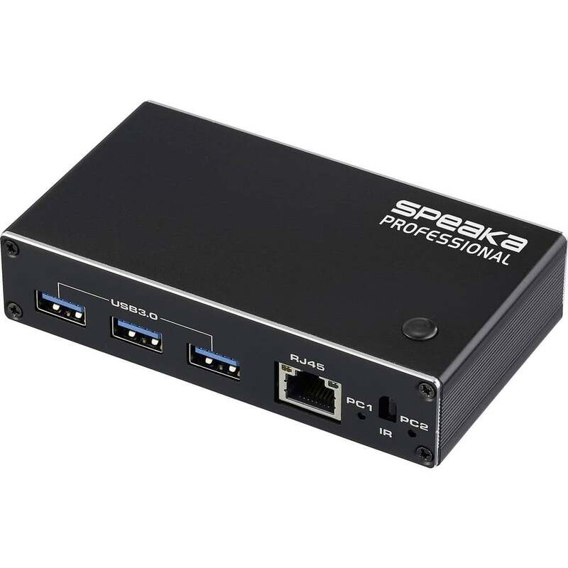 SpeaKa Professional HDMI-Switch KVM-Umschalter Fernbedienung USB 3.0 schwarz PnP - 4064161481401
