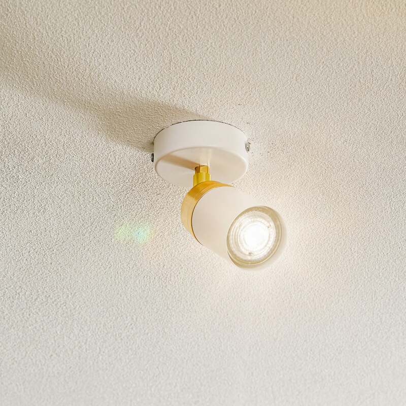 Reno Deckenspot Deckenstrahler Spot Lampe Leuchte weiß gold einflammig - 5907565951547
