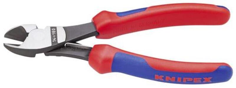 Knipex Werkstatt Kraft-Seitenschneider Zange mit Facette 180 mm 3 STÜCK - 4003773060192