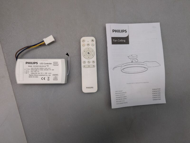 Philips LED Deckenventilator Atlas 28W dimmbar mit Fernbedienung und 3 - 8721103096081
