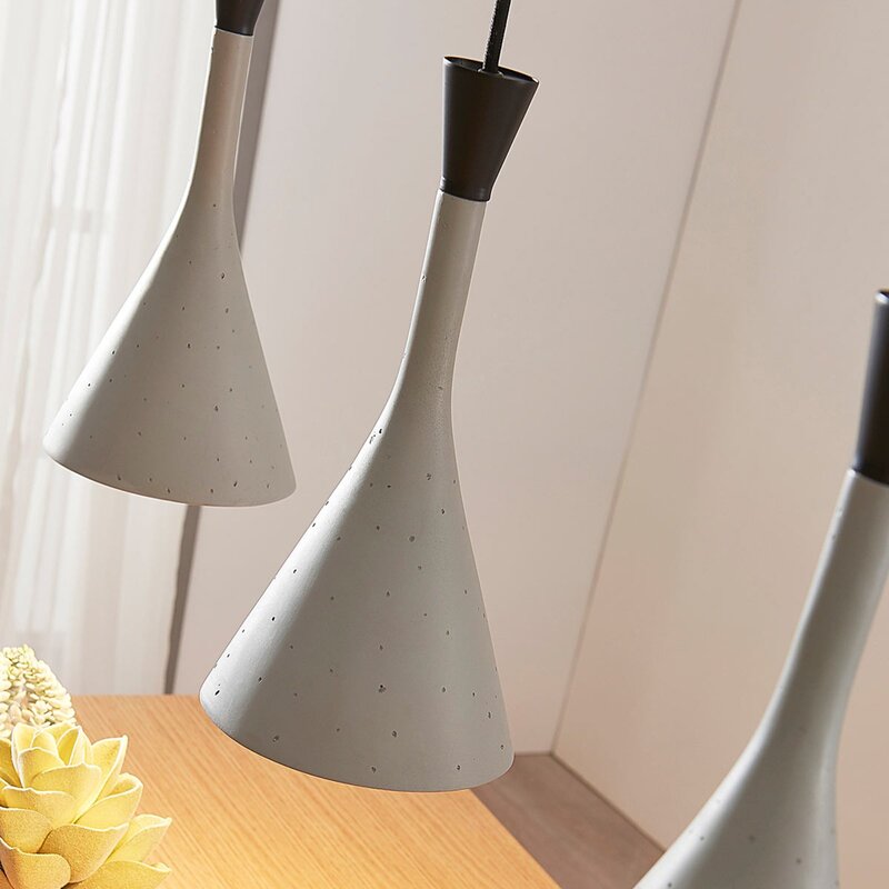 Lindby Hängeleuchte Hängelampe Lampe Leuchte Flynn fürs Esszimmer grau 3-flg. - 4251096546040