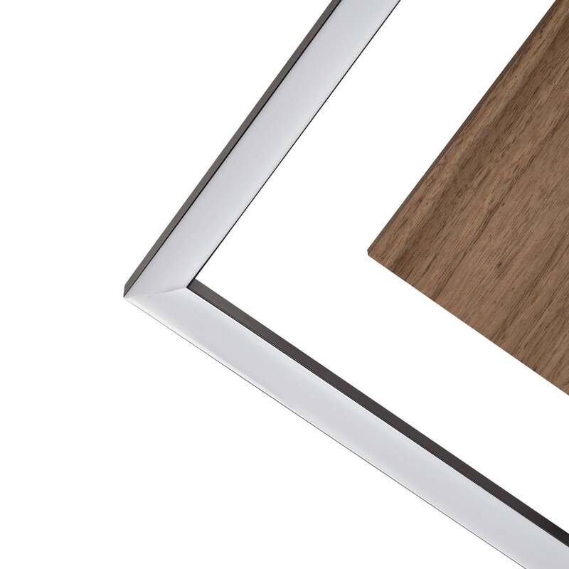 Lucande Deckenleuchte Vectra LED Lampe dimmbar Holz schwarz 50x50cm 3000K - 4255830910982