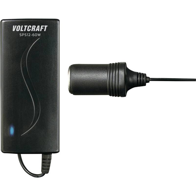 VOLTCRAFT SPS12-60W KFZ Tischnetzteil 60W 12V DC Kfz-Buchse Euro-Netzkabel - 4016138723939