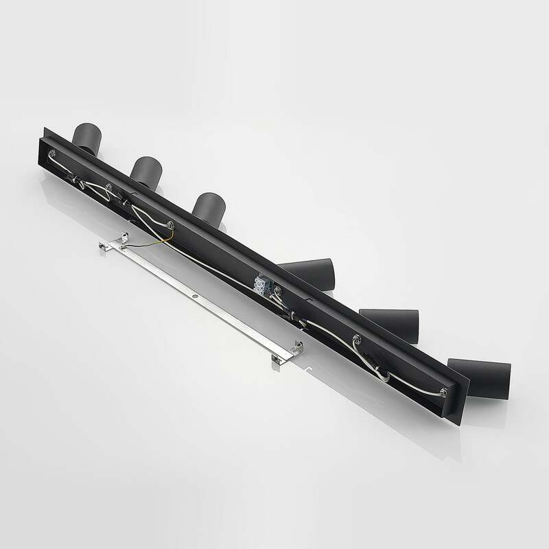 Lindby Deckenstrahler Joffrey LED Strahler 6-flg dimmbar schwarz 116cm Leuchte - 4251911728590