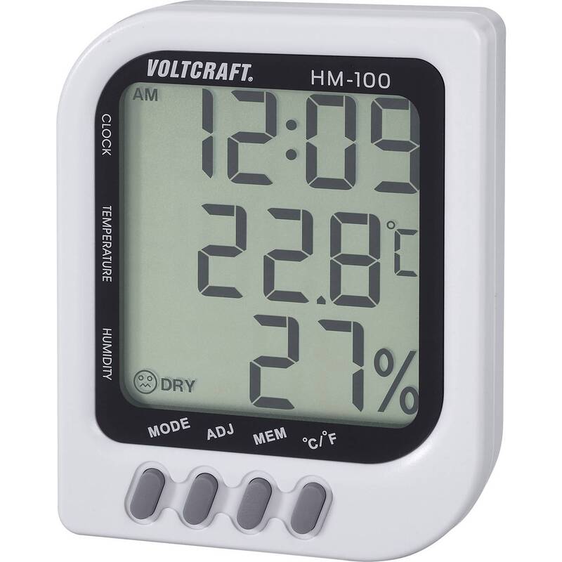 Voltcraft Luftfeuchtemessgerät Hygrometer HM-100 20-90% rF präzise Messung weiß - 4016138996579
