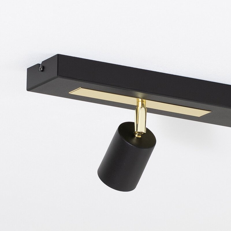 Deckenstrahler Rodez Deckenspot Strahler schwarz gold Stahl 3-flammig GU10 LED - 5907565916638