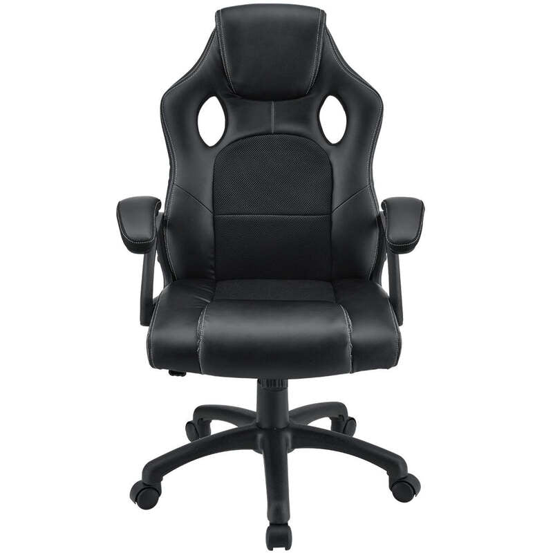 Racing Schreibtischstuhl Montreal ergonomisch drehbar gepolstert schwarz 120kg - 4260304763162