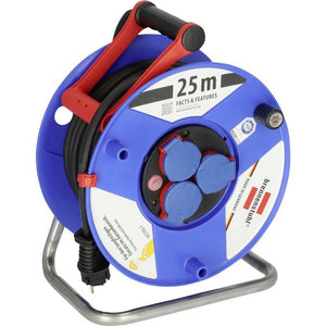 B-Ware Brennenstuhl Kabeltrommel Garant IP44 25m H07RN-F 3G2,5 Gewerbe Baustelle blau