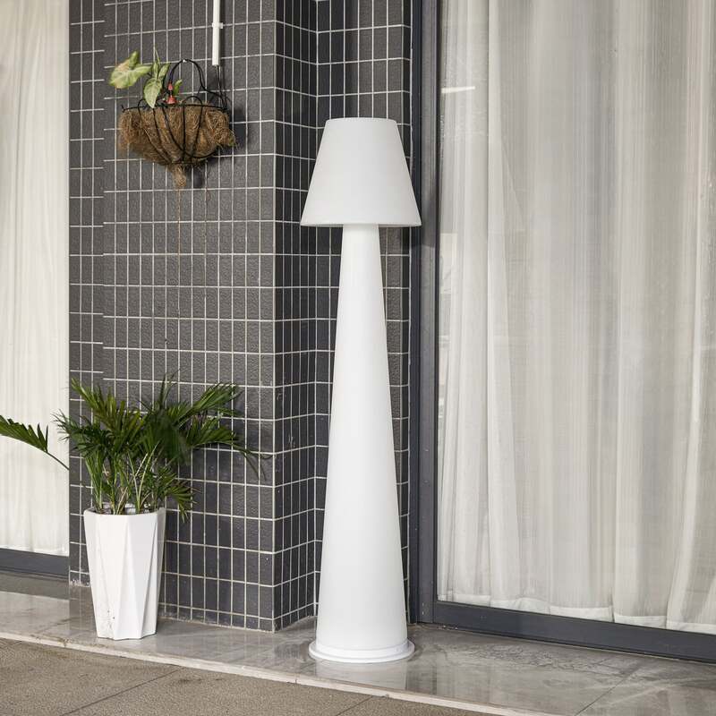 Lucande LED-Akku-Terrassenleuchte Gauri dimmbar Gartenlampe schwarz 153cm IP44 - 4251911788150