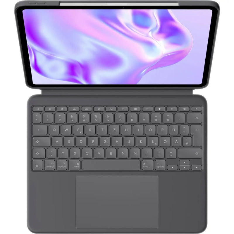 Logitech Tablet-Tastatur iPad Pro 13 (2024) Graphit QWERTZ Tastatur mit Hülle - 5099206123069