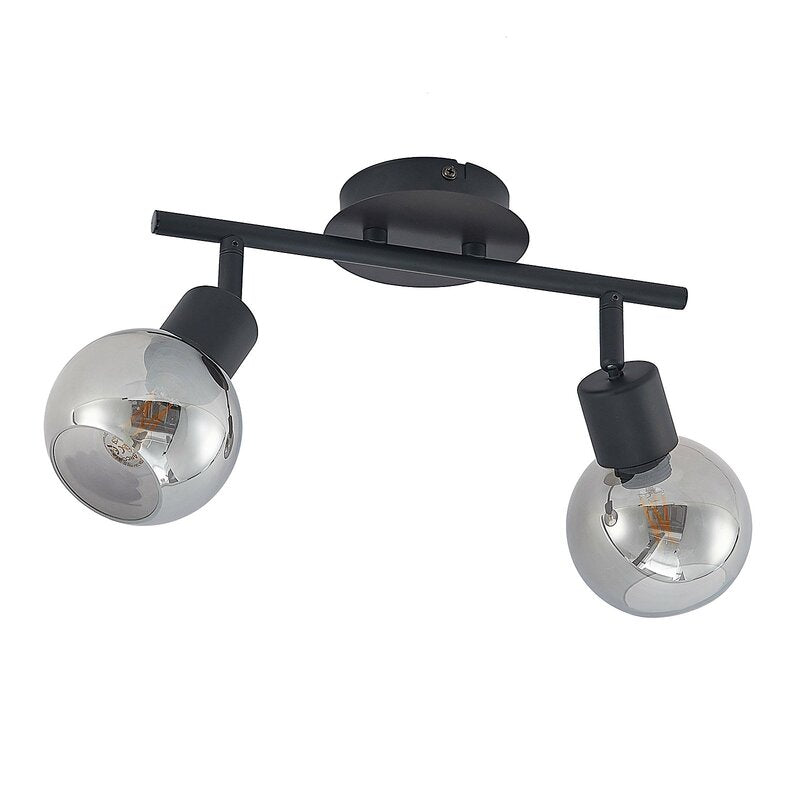 Lindby Deckenstrahler Eridia LED dimmbar schwarz rauchgrau 2-flammig 940 Lumen - 4251911728330