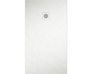 B-Ware Jungborn Duschwanne Duschtasse Cento Mineralguss Kunststein Weiß Bad 140x80 cm