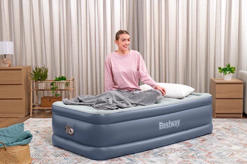 Bestway Luftbett TriTech Einzelbett mit Elektropumpe 191x97cm grau 180s - 6941607326398