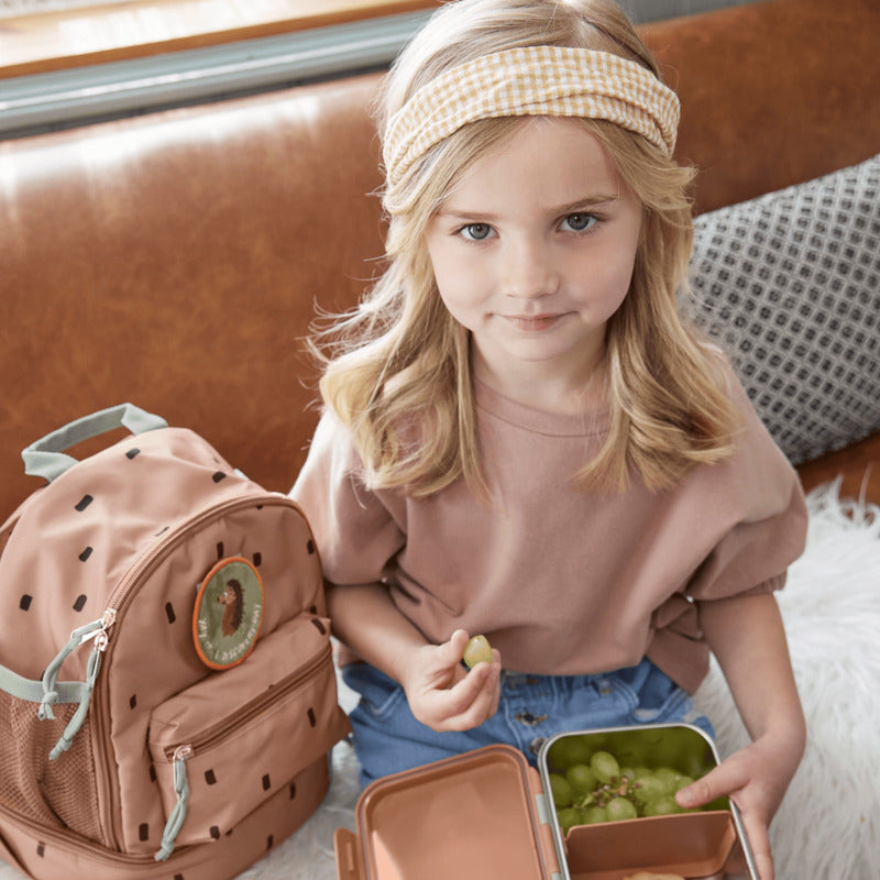 Lässig Brotdose Lunchbox Edelstahl Bento Box Happy Prints Beige Snacks Behälter - 4066239101167